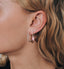 Anna + Nina Single Rose Heart Beat Ring Earring