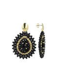 Lott Oorbellen Filled Drop 3 rings with Stone M