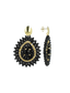 Lott Oorbellen Filled Drop 3 rings with Stone M