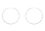 Anna + Nina Hammered Plain Hoop Earrings XL Silver