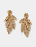 Olivia Dar Earrings Leaf Gold