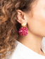 Lott Oorbellen Sequin Flower Globe L Fuchsia
