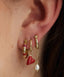 Anna + Nina Single Heart Beat Ring Earring