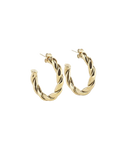 ZAG Bijoux Stainless Steel Gouden Oorbellen Torsade