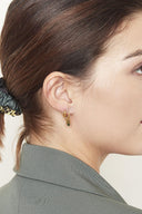 Stainless Steel Gold Earrings Delicate Black