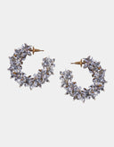 Olivia Dar Oorbellen Flower Hoops Small Silver