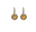 EARRINGS CAMPS &amp; CAMPS ROUND OCHRE YELLOW
