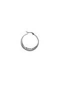 Stainless Steel Earrings Bold Hoops Silver 3.5 cm
