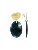 Lott Earrings Closed Bugle Flat L - Mixed Green