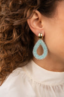 Lott Earrings Drop L - Aquamarine