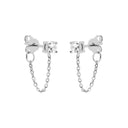 Karma Earrings Chain Single Zirconia
