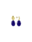 Lott Earrings Oval Egg Facet Royal Blue