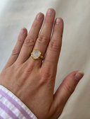 Pure by Nat Ring Large Square Smoky Quartz