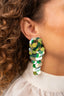 Lott Oorbellen Sequin Waterfall L - Mixed Green