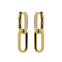 Karma Oorbellen Plain Hinged Hoops Zirconia Densely