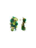 Lott Earrings Sequin Waterfall M - Mixed Green
