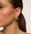 Anna + Nina Single Rose Heart Beat Ring Earring