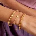 Stainless Steel Zilveren Armband Klavertje