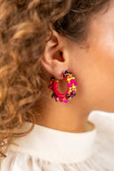 Lott Earrings Urchin Creole Irregular Stones S - Fall Multi Mix