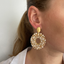Lott Earrings Open Oval L Element Mixed Nude