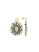 Lott Earrings Oval S Crystal Double Tigereye - Taupe/Nude