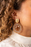 Lott Oorbellen Filled Oval 3 rings with Stones L - Orange Crush