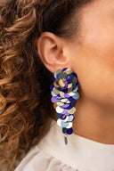 Lott Earrings Sequin Waterfall L - Elemental Blue/Purple