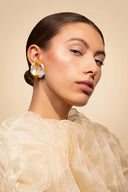 Lott Earrings Sequin Flower - Yellow/Lavender/Mint