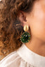Lott Oorbellen Oval Beads With Stone S - Emerald