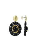 Lott Oorbellen Filled Oval 2 rings with Stone M