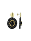 Lott Oorbellen Filled Oval 2 rings with Stone M