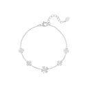 Stainless Steel Zilveren Armband 5 Klavertjes