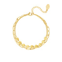Stainless Steel Gouden Armband Three In A Row