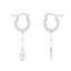Anna + Nina Dangling Treasure Hoop Earrings Silver