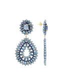 Lott Earrings Double Drop S/L - Frosty Blue