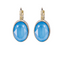 OORBELLEN CAMPS & CAMPS OVAAL BLAUW
