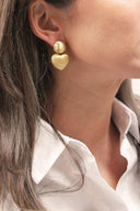 Lott Earrings Thick Heart XS Brushed