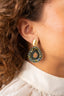 Lott Oorbellen Drop Crystal Small - Metallic Green