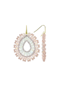 Lott Earrings Open Drop S Irregular Stones - Crystal Pink