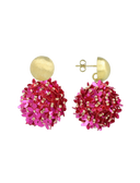 Lott Oorbellen Sequin Flower Globe L Fuchsia