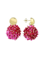 Lott Oorbellen Sequin Flower Globe L Fuchsia