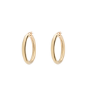 Anna + Nina Round Plain Hoop Oorbellen