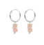 MIAB Earrings - Rounds Rouge Silver