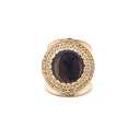 PScallme Ring Flat Stone Brown