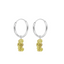 MIAB Earrings - Rounds Green Garden Silver
