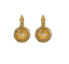 EARRINGS CAMPS &amp; CAMPS ROUND OCHRE YELLOW