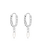 MIAB Earrings - Twisty Pearl Silver