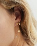 Anna + Nina Dangling Treasure Hoop Oorbellen