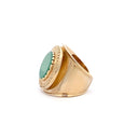 PScallme Ring Flat Stone Green Light