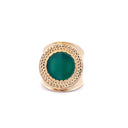 PScallme Ring Flat Stone Green